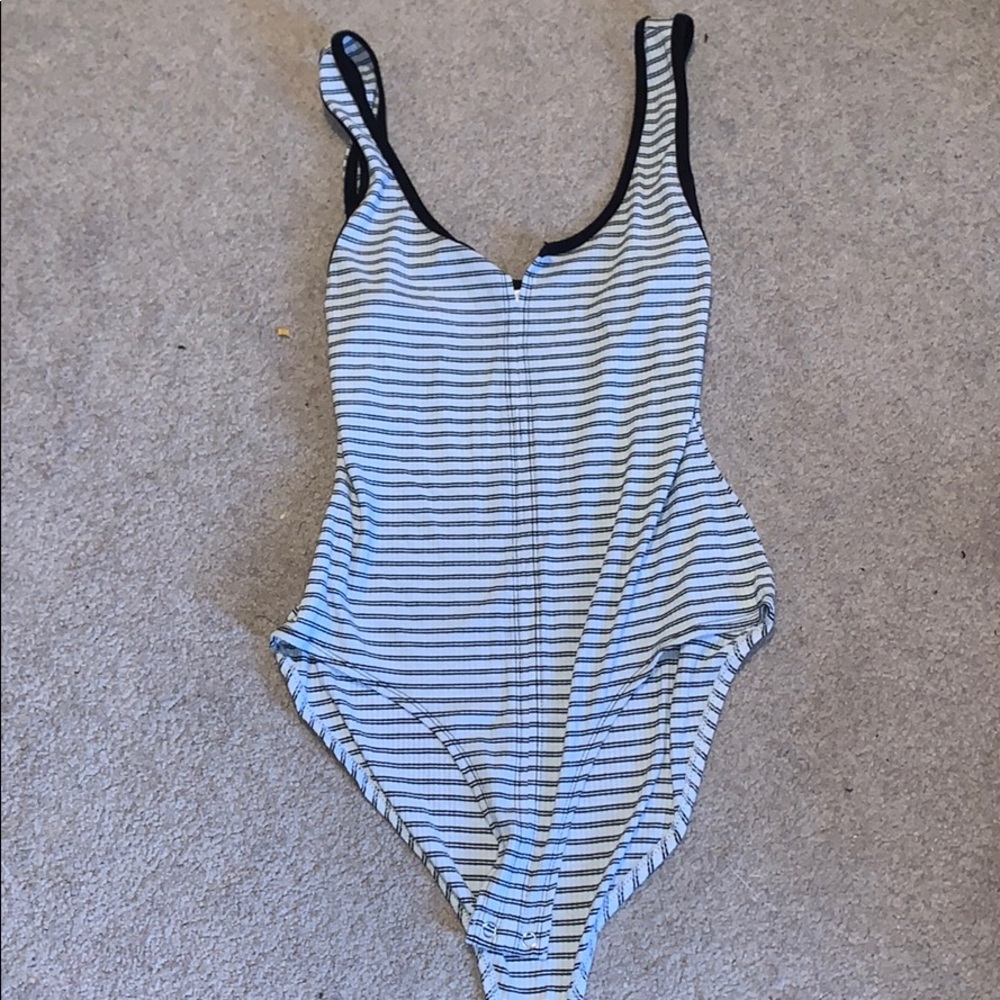 Black and white bodysuit